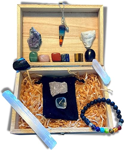 The Traveling Witch Juego de cristales curativos con 14 piezas Piedras curativas piedras preciosas y cristales para principiantes incluyendo