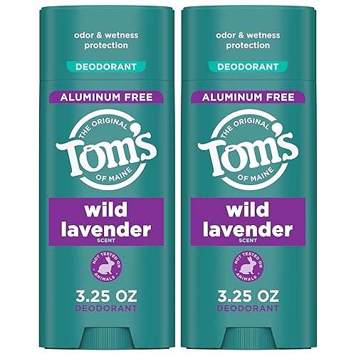 Tom's of Maine Wild Lavender - Desodorante natural para hombres y mujeres, sin aluminio, sin fragancias, tintes ni conservantes artificiales, sin