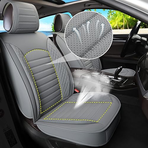 Miniatura 9 de KBOISE Juego completo de fundas de asiento de automóvil, fundas de cuero impermeables y resistentes al desgaste, adecuadas para la mayoría de