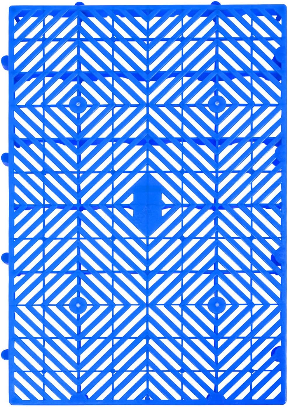 6 Pcs Moisture-Proof Floor Pallet,Waterproof Grid Ventilation Garage Floor Pallets,Breathable Grid Ventilation Storage Pad for Pet Mats,Basements,Balcony and Supermarket-Blue (23.62"X15.75"X1.97")