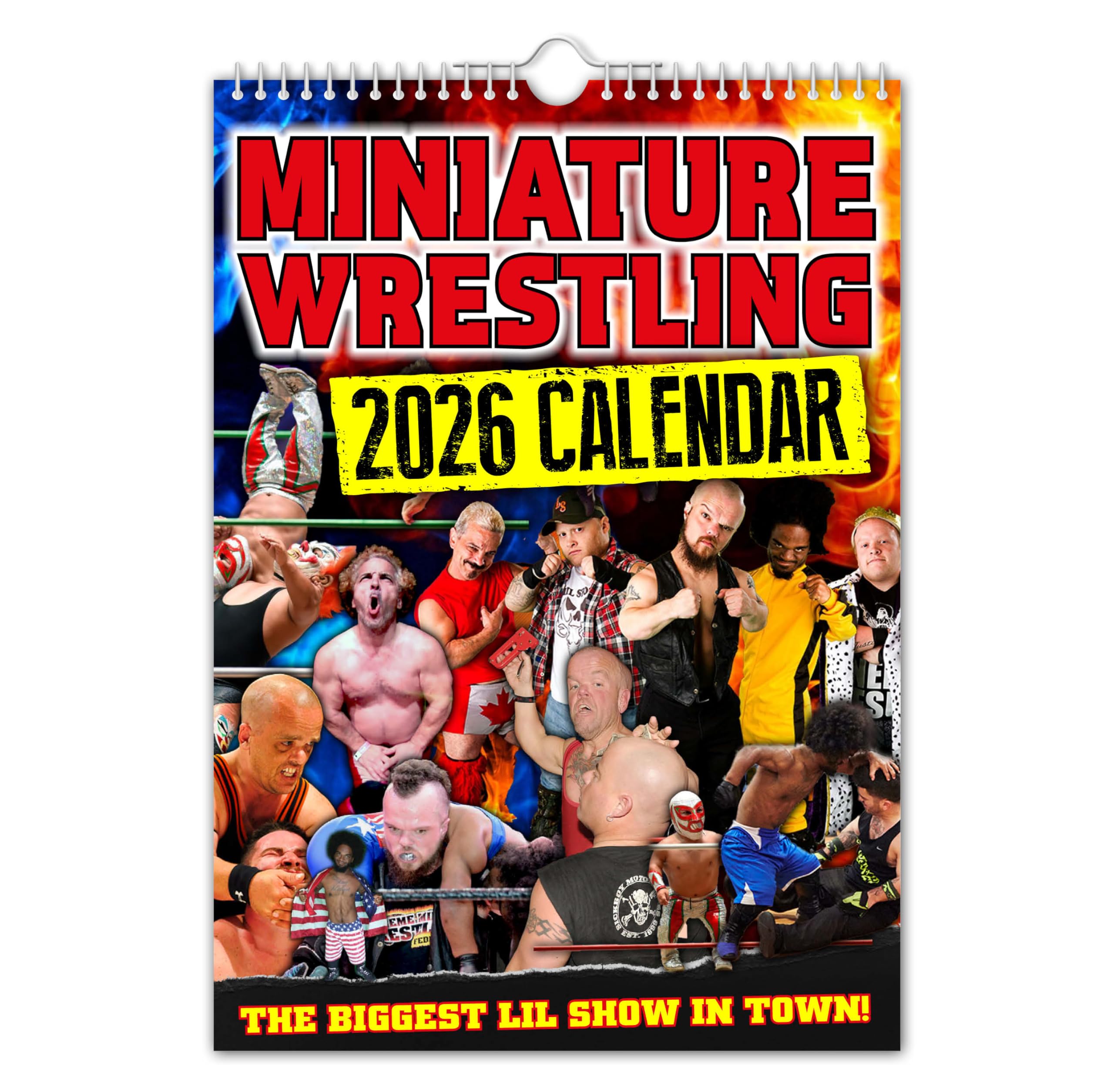 The Calendar King - Miniature Wrestling - 2026 Wall Calendar // Funny/Quirky/Christmas/Birthday/Gift Idea/Present/Novelty/Humour/Secret Santa/Year Planner/Office Gift