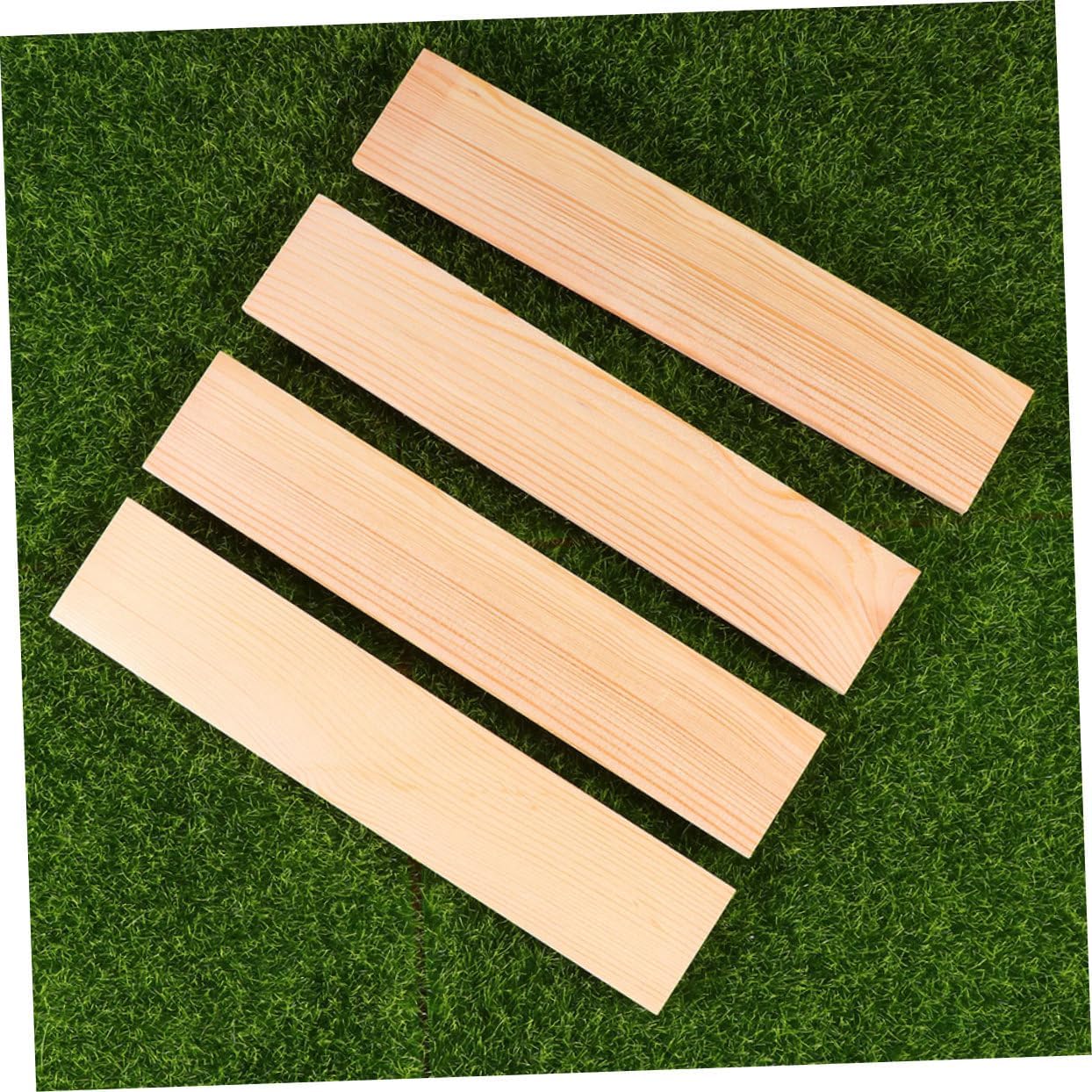 HOMSFOU 10pcs Rectangle Pine Wood Boards for Craft Projects Natural Unfinished Wood Planks for Home Renovation Photo Display and Furniture Making Thickness