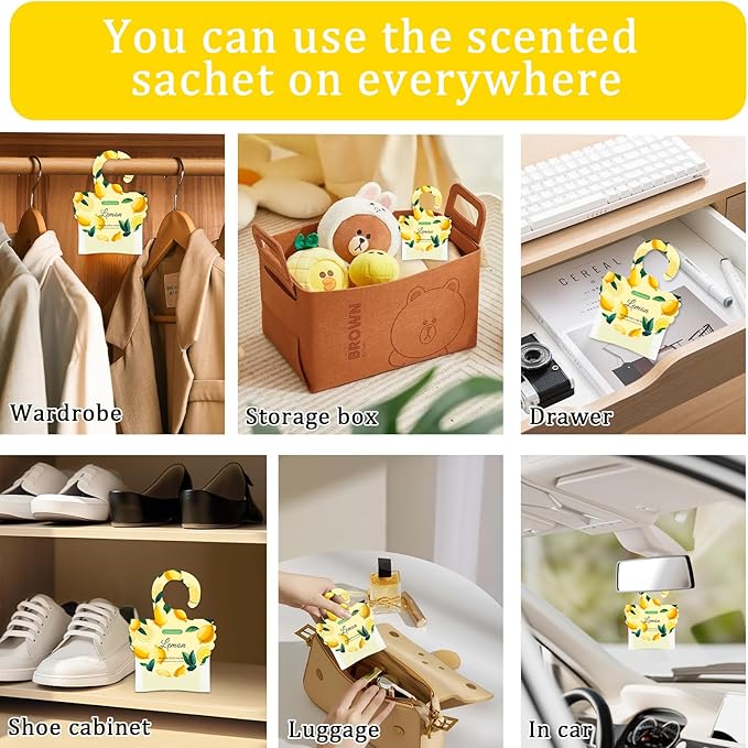 15 Bolsitas de Sachet con Fragancia de Limón para Cajones y Armarios miniatura 4