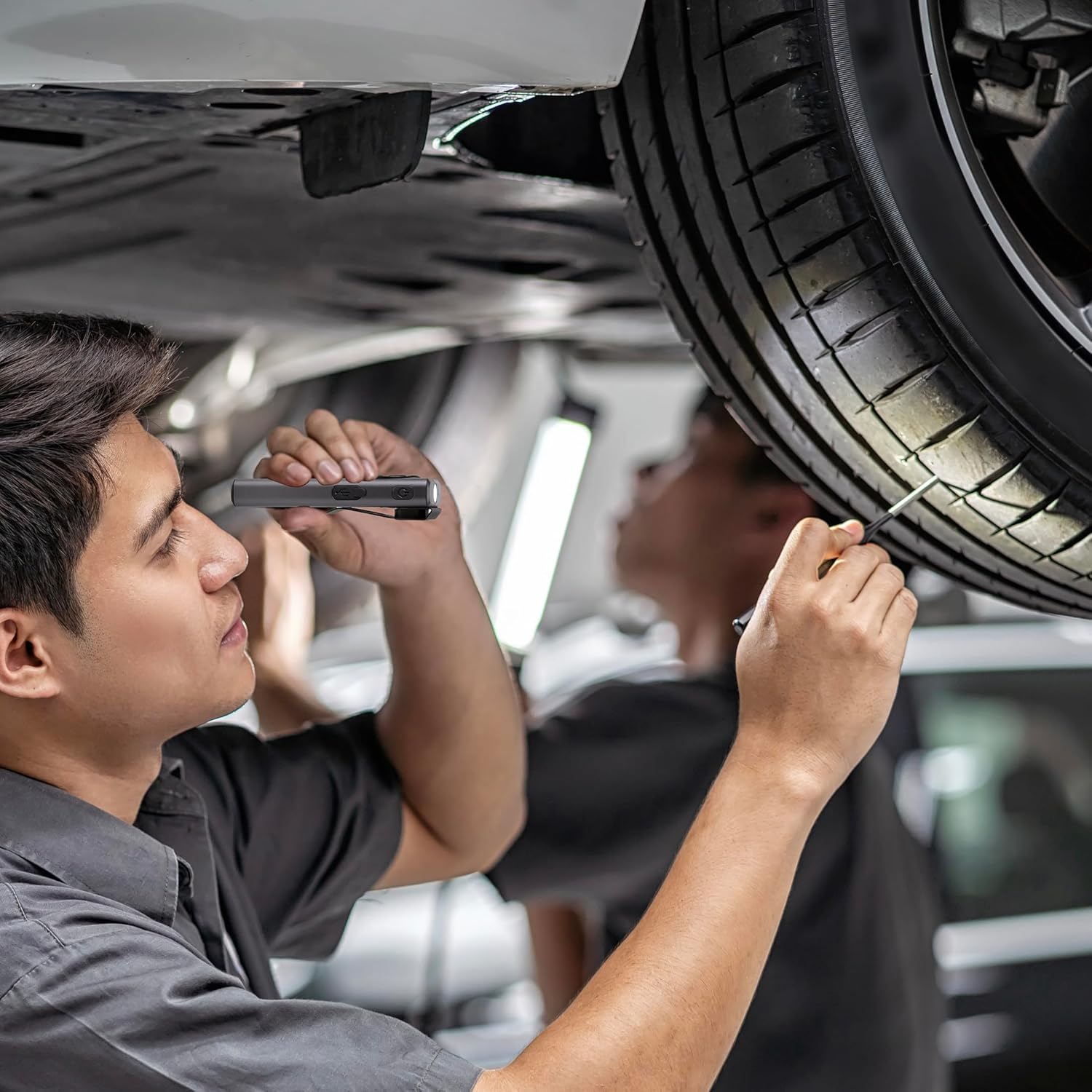 Maxxima LED Flashlight & Adjustable Headlamp Kit, 4 Mode Flashlight (1,350 Lumens - 6000K) and 5 Mode Headband Headlight (450 Lumens - 7500K), Rechargeable Personal Safety Light Kit Combo