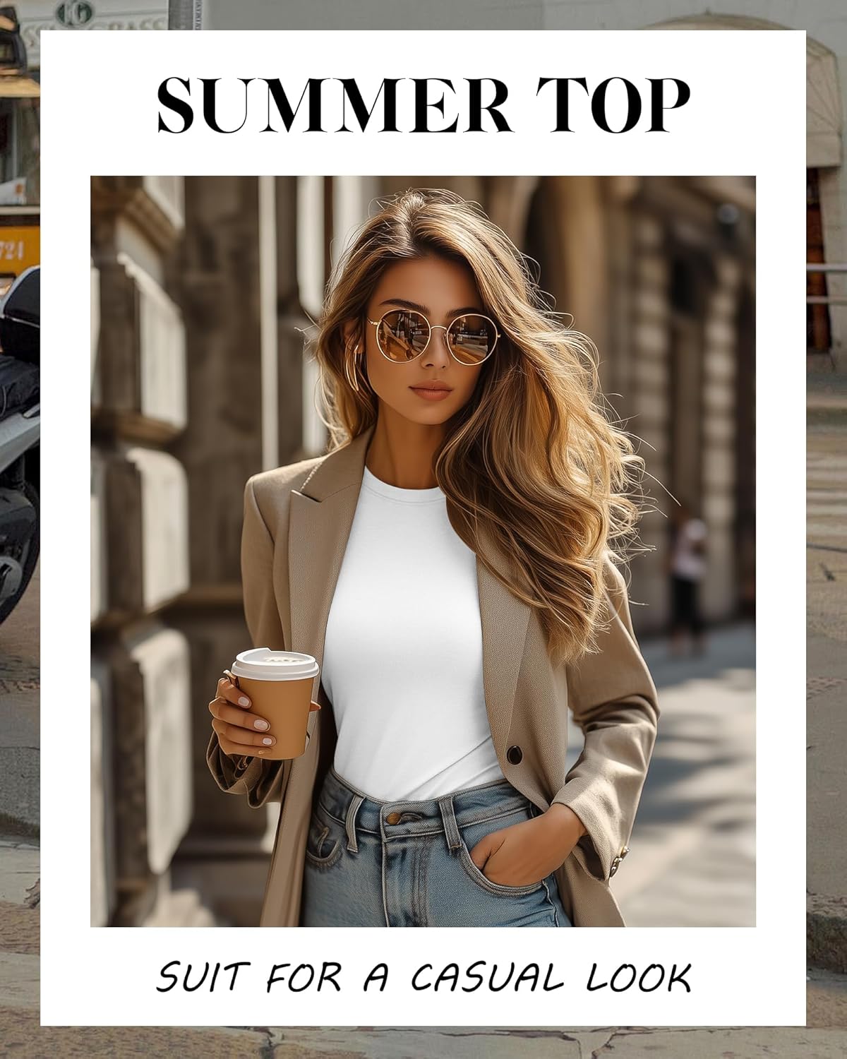 7 Pack Women's Fitted Basic T-Shirts Bulk Crewneck Tight Short Sleeve Tee Multipack Slim Summer Casual Tops - Image 3