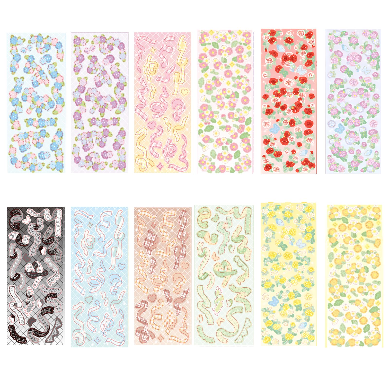 Wood Handle Butter Warmer Korean Kpop Stickers - 12 Sheets DIY Deco ...