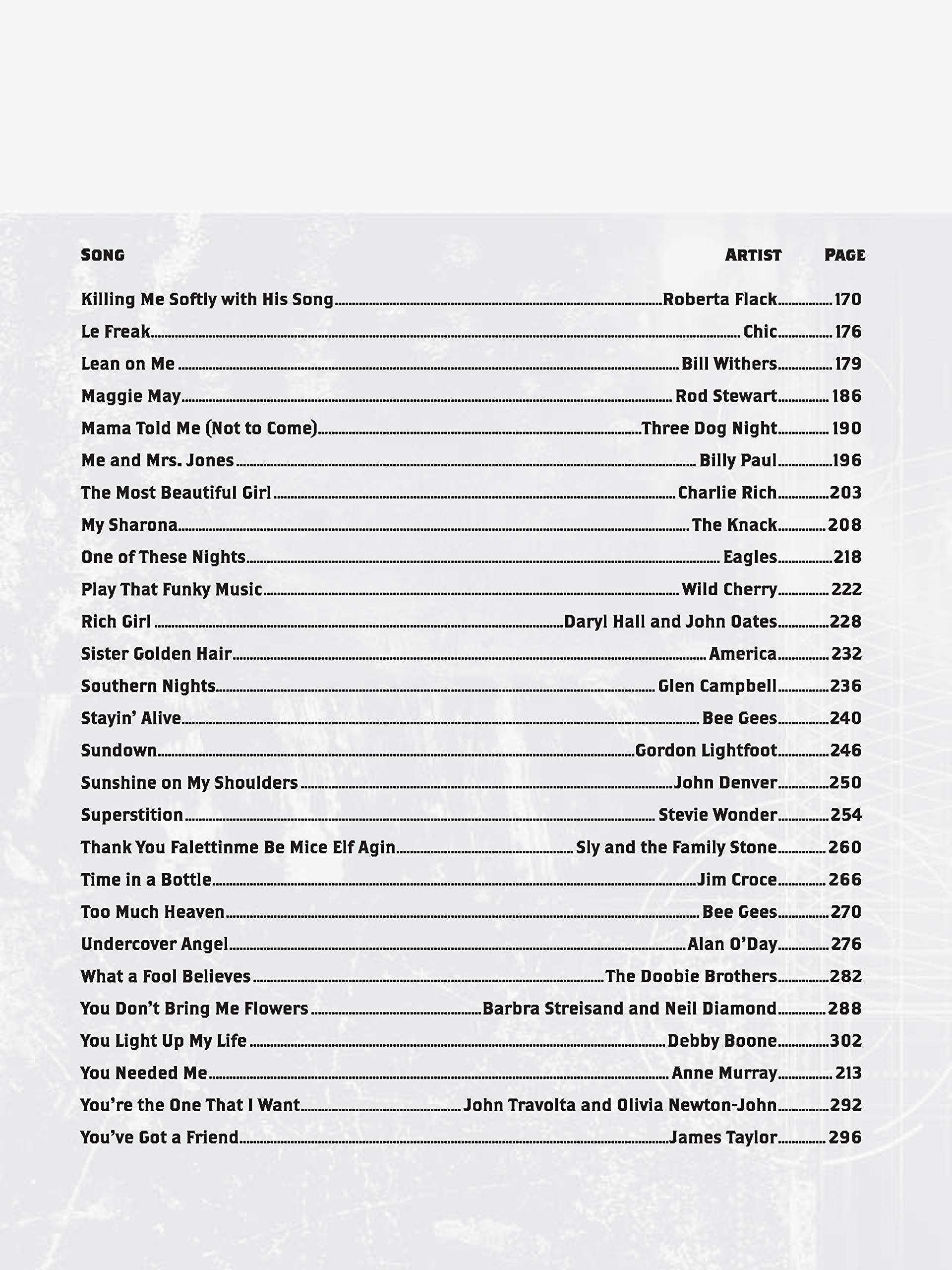 Billboard #1 Hits of the '70s: A Sheet Music Compendium: A Sheet Music Compendium (Piano/vocal/guitar) (Billboard Magazine)