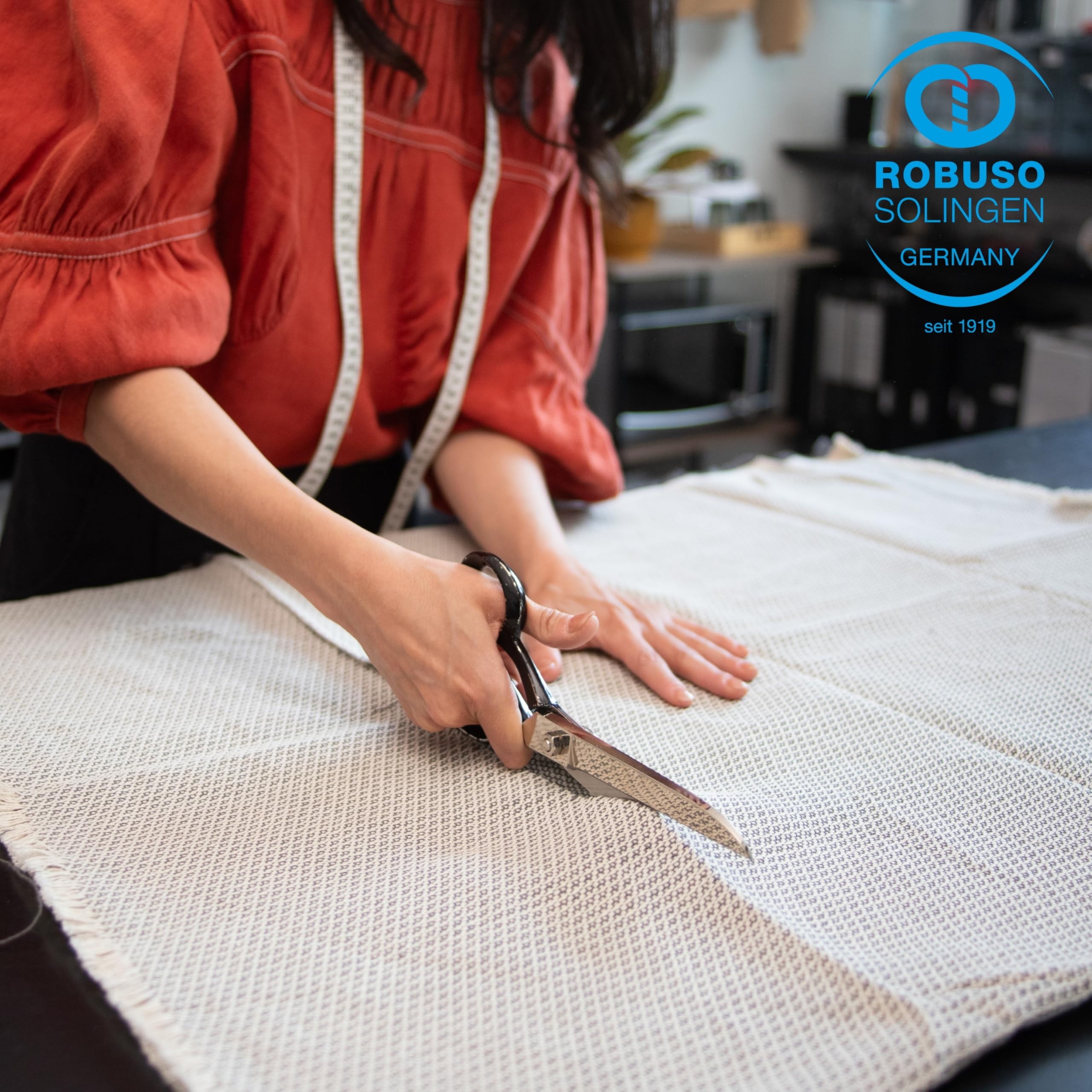ROBUSO, forbici da sartoria, forbici per tessuti, 1020/C/9" (23,5 cm) – ROBUSO, qualità di Solingen, Germania: forbici in carbonio C60 forgiate e temprate