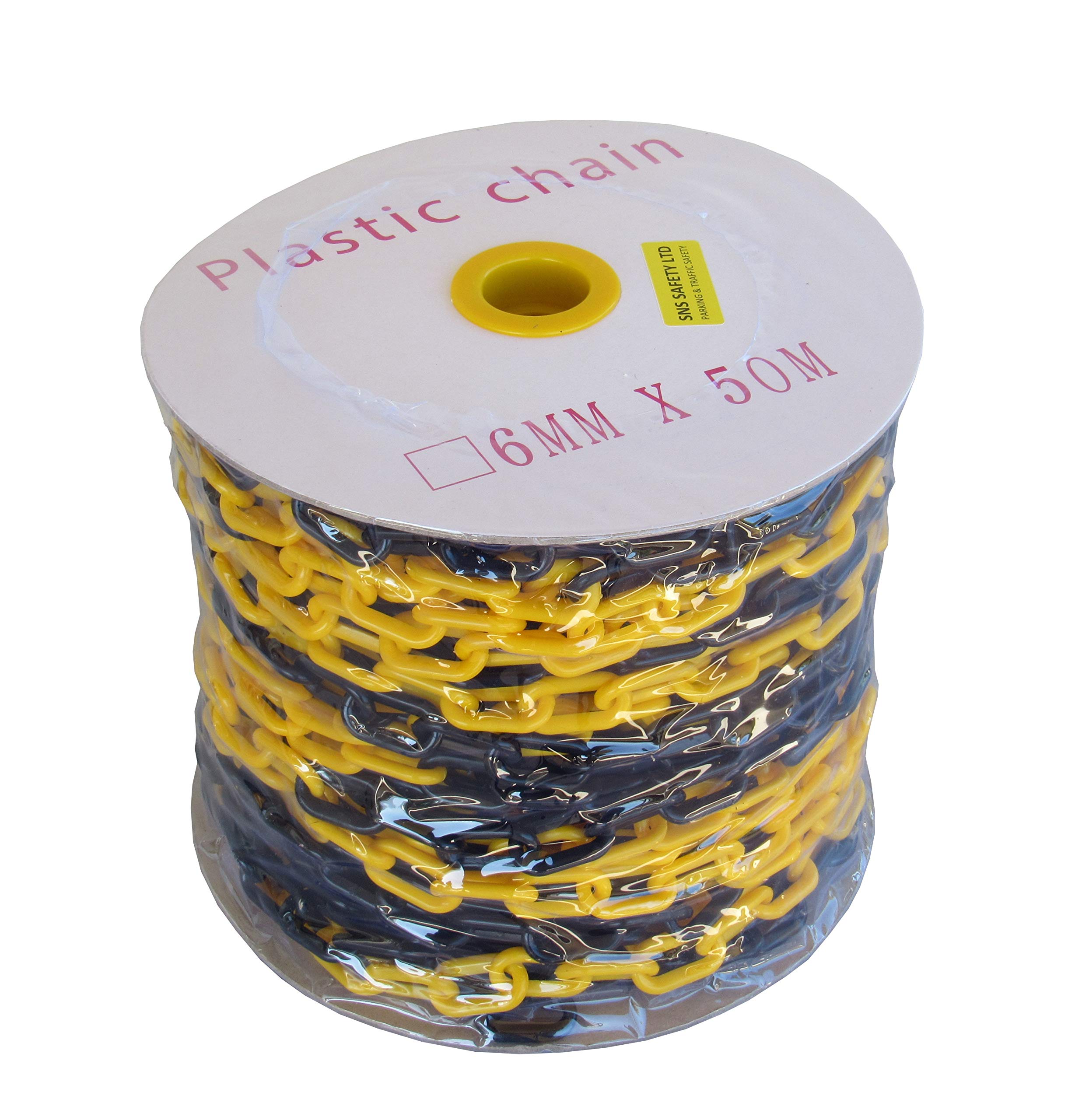 Catena in Plastica Nera e Gialla 6mm 50,0 metri
