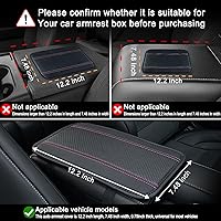 Vista 6 de Amiss - Funda para consola central automóvil, impermeable, ajuste universal, protector de reposabrazos cuero sintético, accesorios