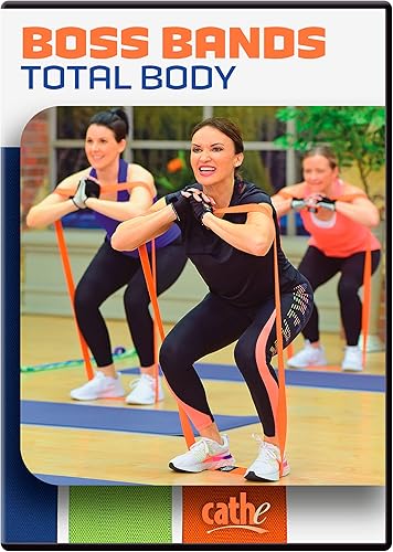 Miniatura 2 de Cathe Boss Bands - Juego de 3 bandas de tela y DVD de entrenamiento Cathe para todo el cuerpo, también incluye funda de transporte Cathe para tus