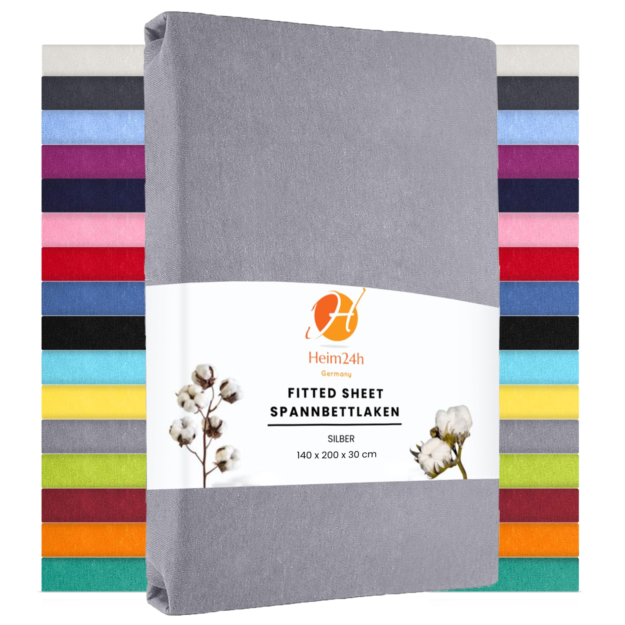 Heim24h Spannbettlaken 100% Baumwolle Bettlaken, Öko Tex Zertifiziert Jersey Spannbetttuch
