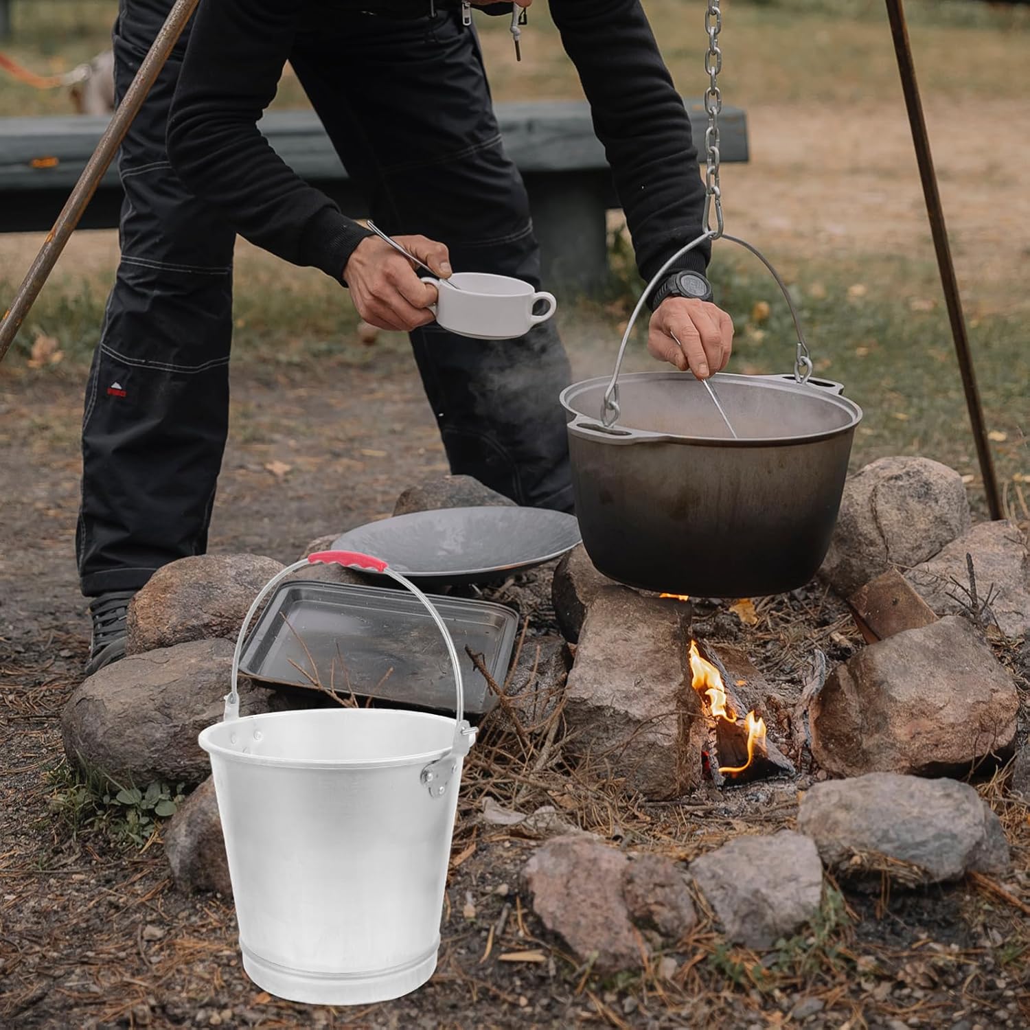 Aluminum Water Storage Milk Storage Container Foldable Collapsible Comfortable Grip