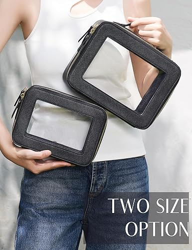 Miniatura 6 de Bolsa de maquillaje transparente, neceser de viaje, bolsa de cosméticos transparente con cremallera, organizador de maquillaje portátil, bolsa