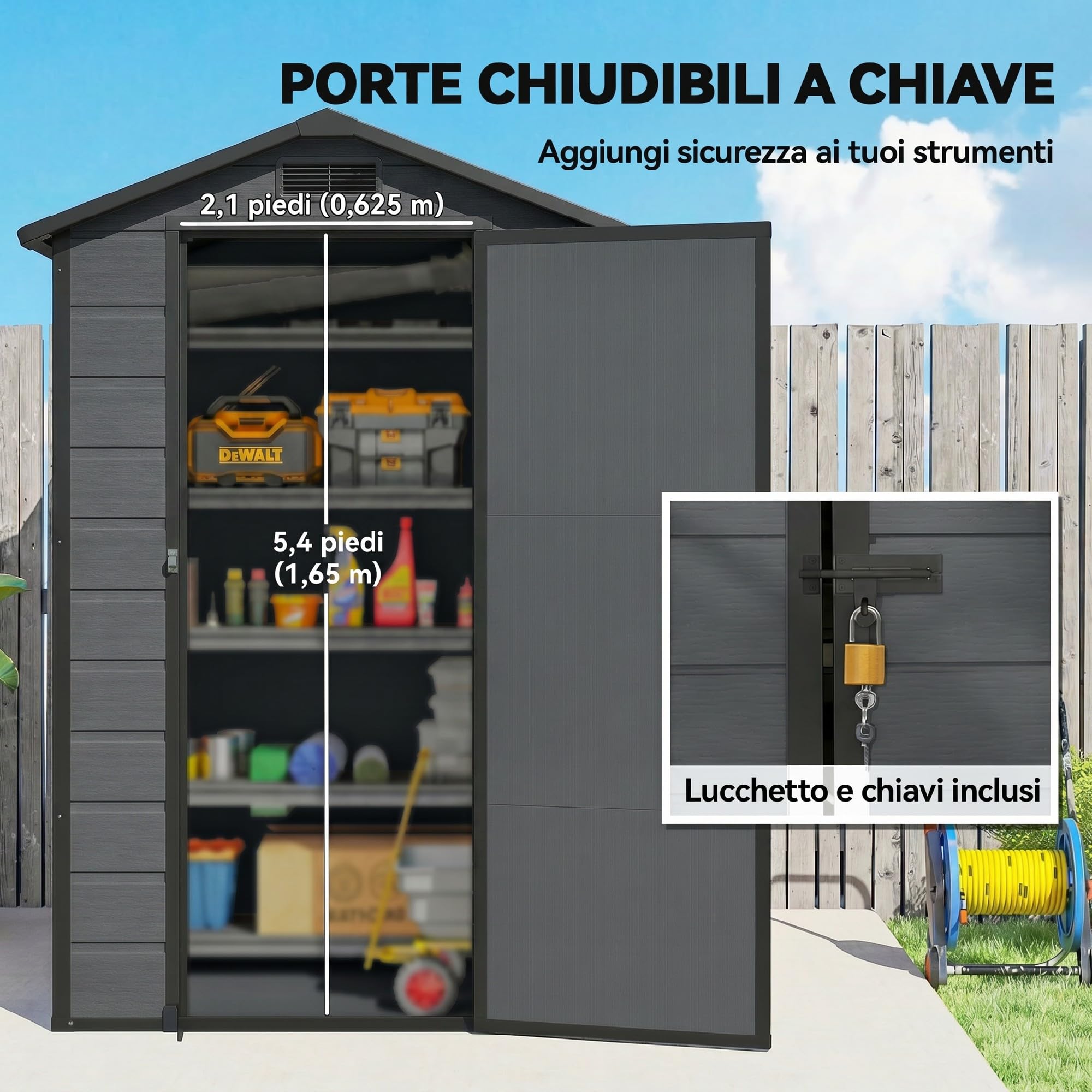 Outsunny Carrello Portavivande da Giardino in Legno di Abete con Ruote, Carrello di Servizio con 2 Ripiani a Doghe, 3 Ganci e Maniglia, 107x65x80 cm Color Legno