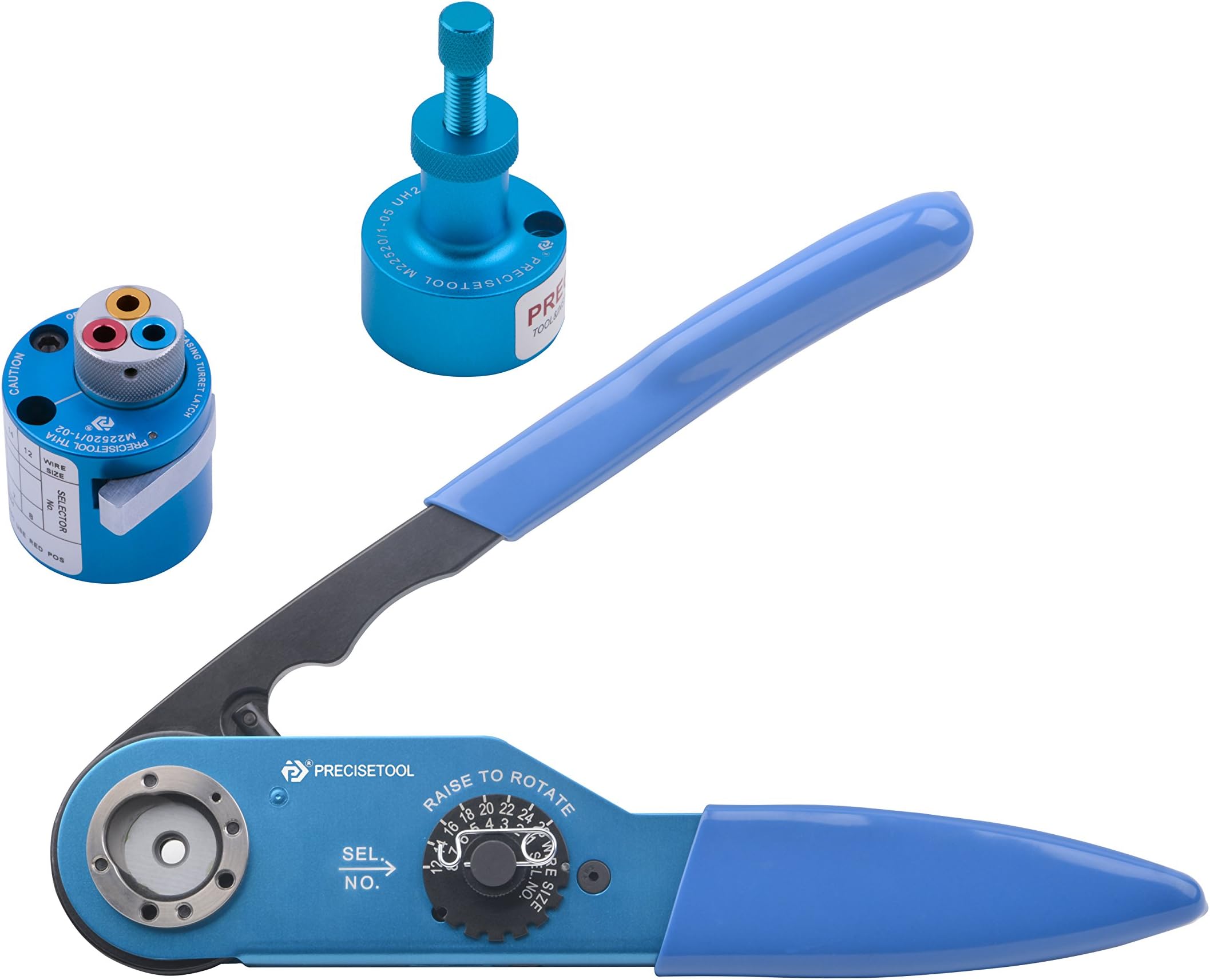 PRECISETOOL YJQ-W2A(af8,m22520 1 01) Military Standard Crimp Tools & UH2-5(m22520/1-05) Universal Positioner & TH1A(m22520/1-02) Adjustable Positioner