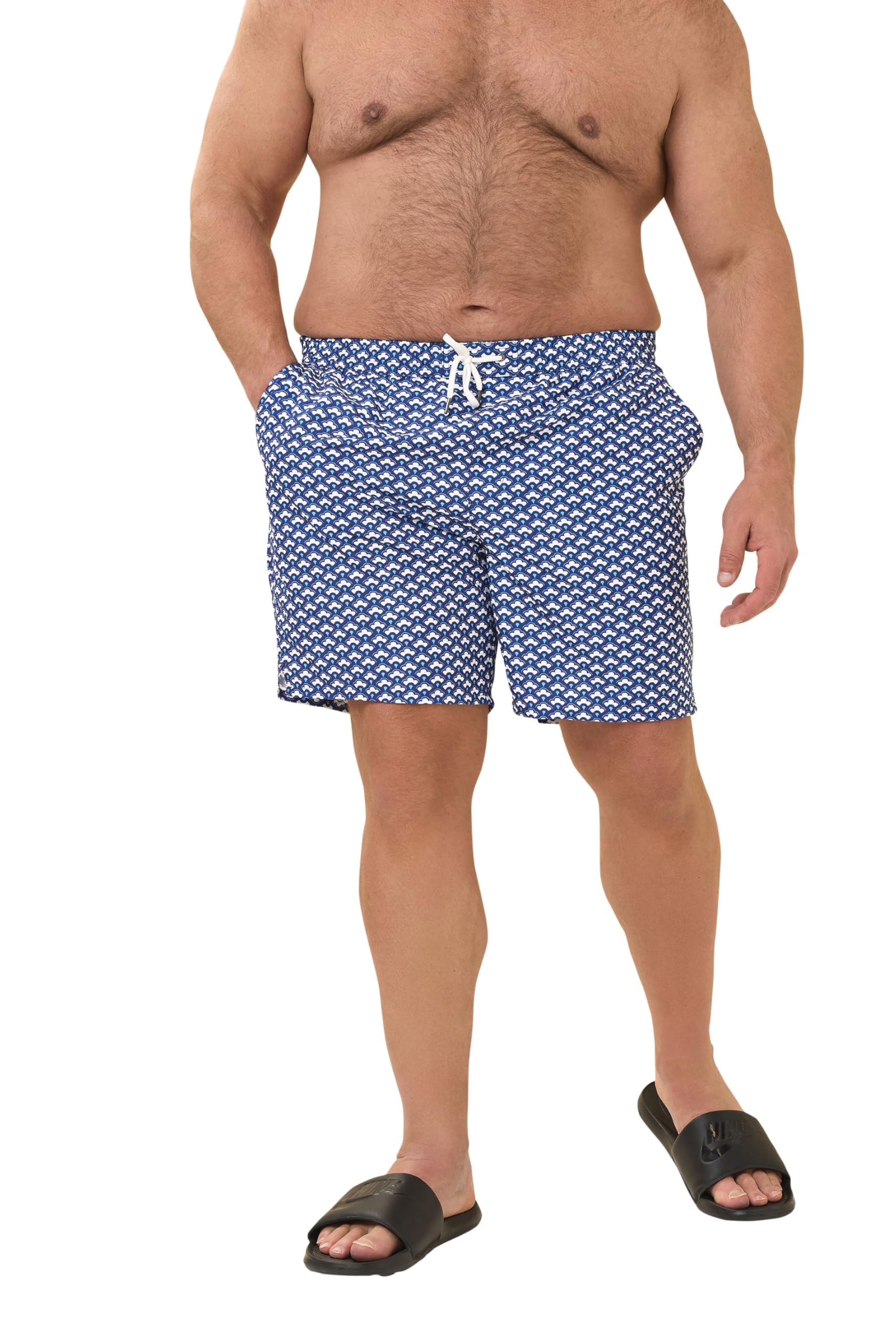 BadRhino Geometric Swim Shorts - Blue - Men's 4XL