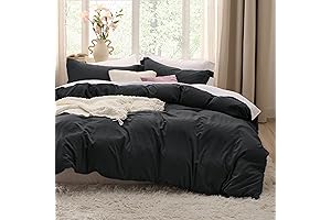 Bedsure Black Duvet Cover King Size - Soft & Luxurious