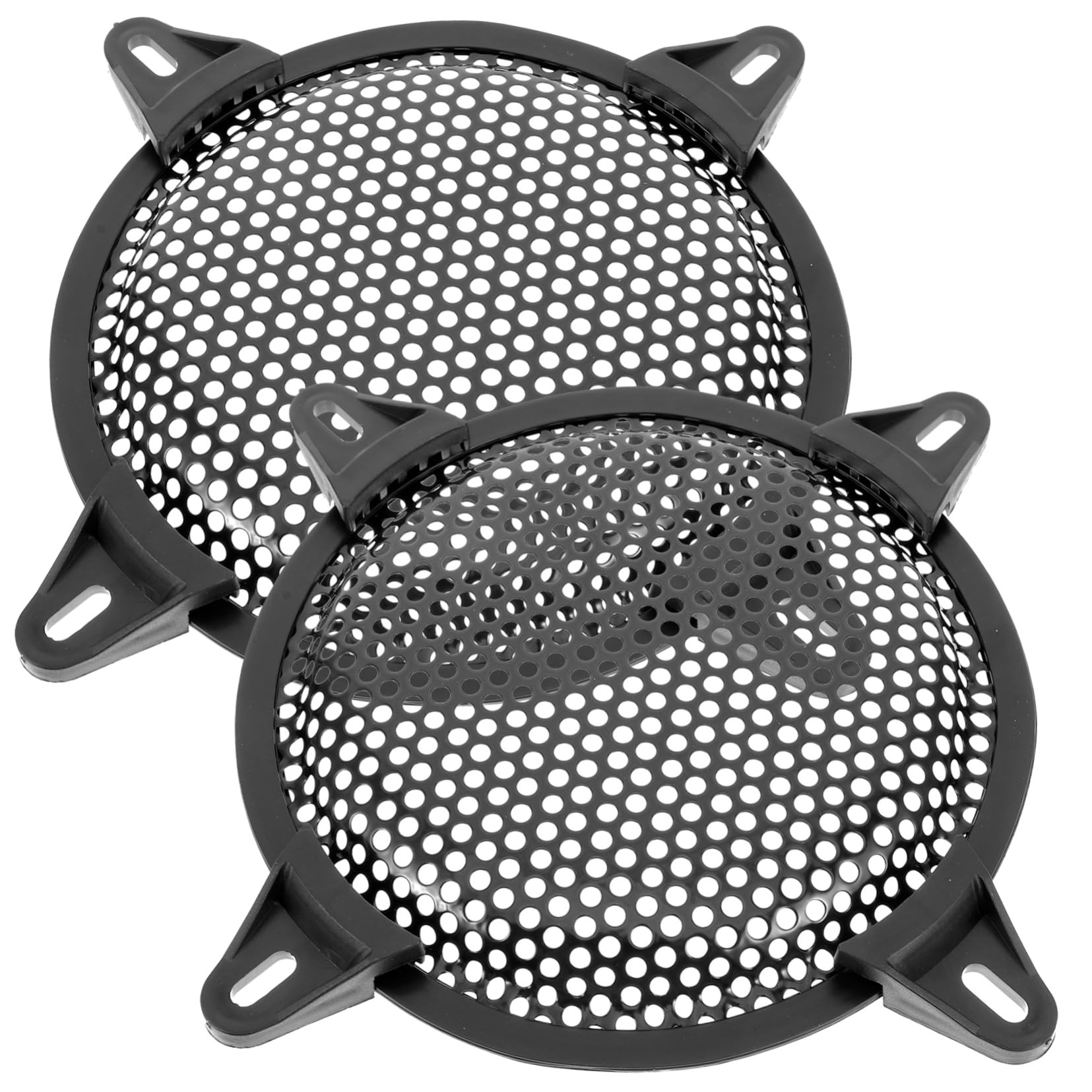 Mikinona 2pcs Car Speaker Grill Cover Durable Cold-rolled Subwoofer Waffle Protector for Speakers Easy Installation Sleek Design