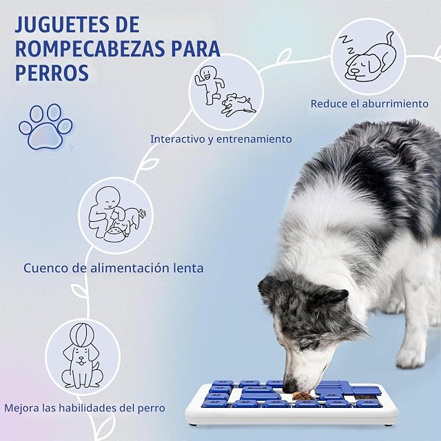 Foto 2 de 7 de TRIGRAND Juguetes De Rompecabezas para Perros, Juguetes para Perros Que Se Aburren con Chirridos, Golosinas