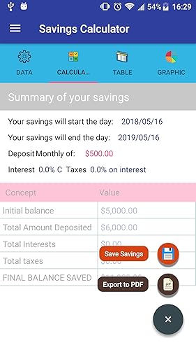 Loans and Savings Calculator