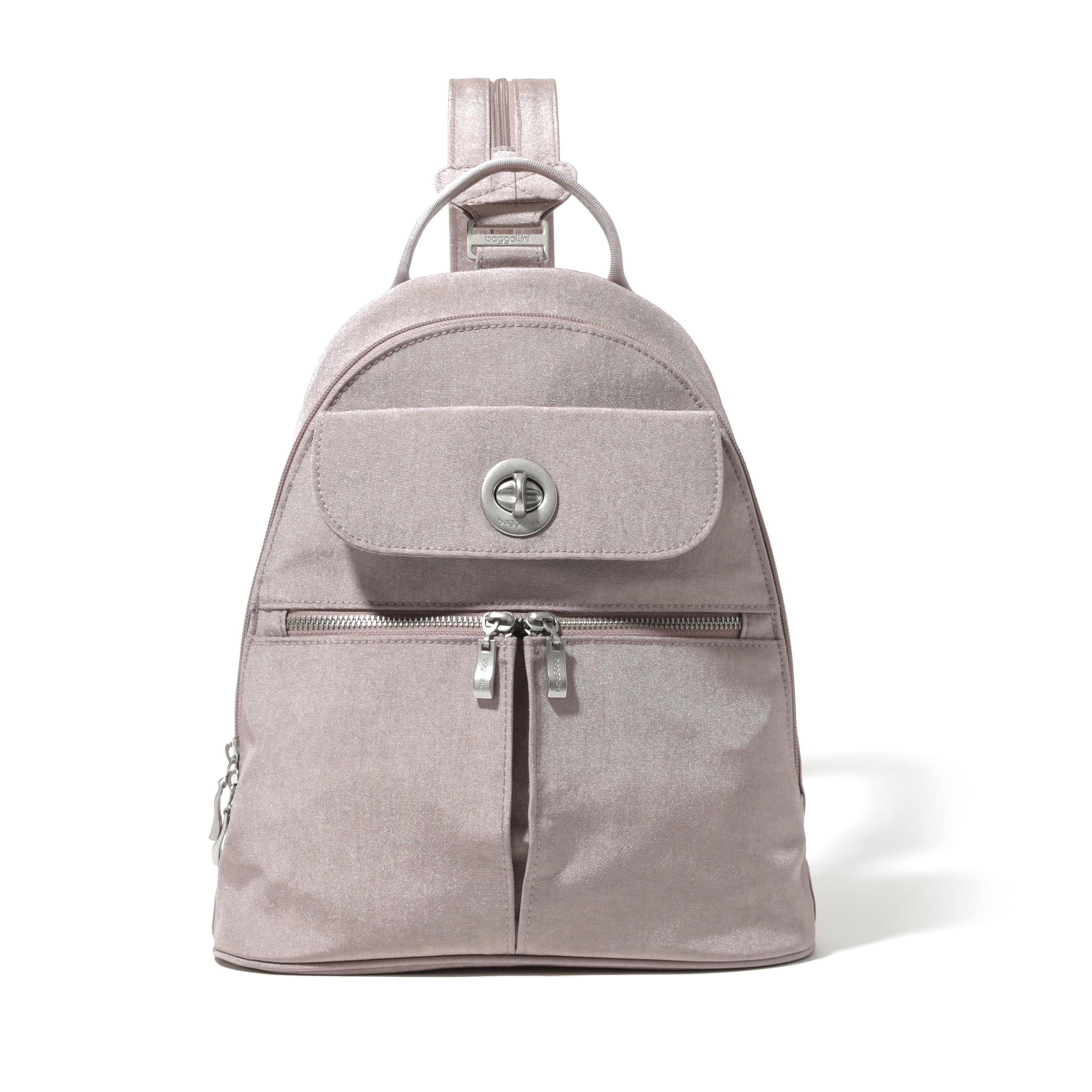Baggallini Women's Naples Convertible Backpack, Blush Shimmer, One Size