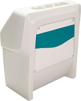 DeckMate Classic Pontoon Boat Console Ivory & Teal