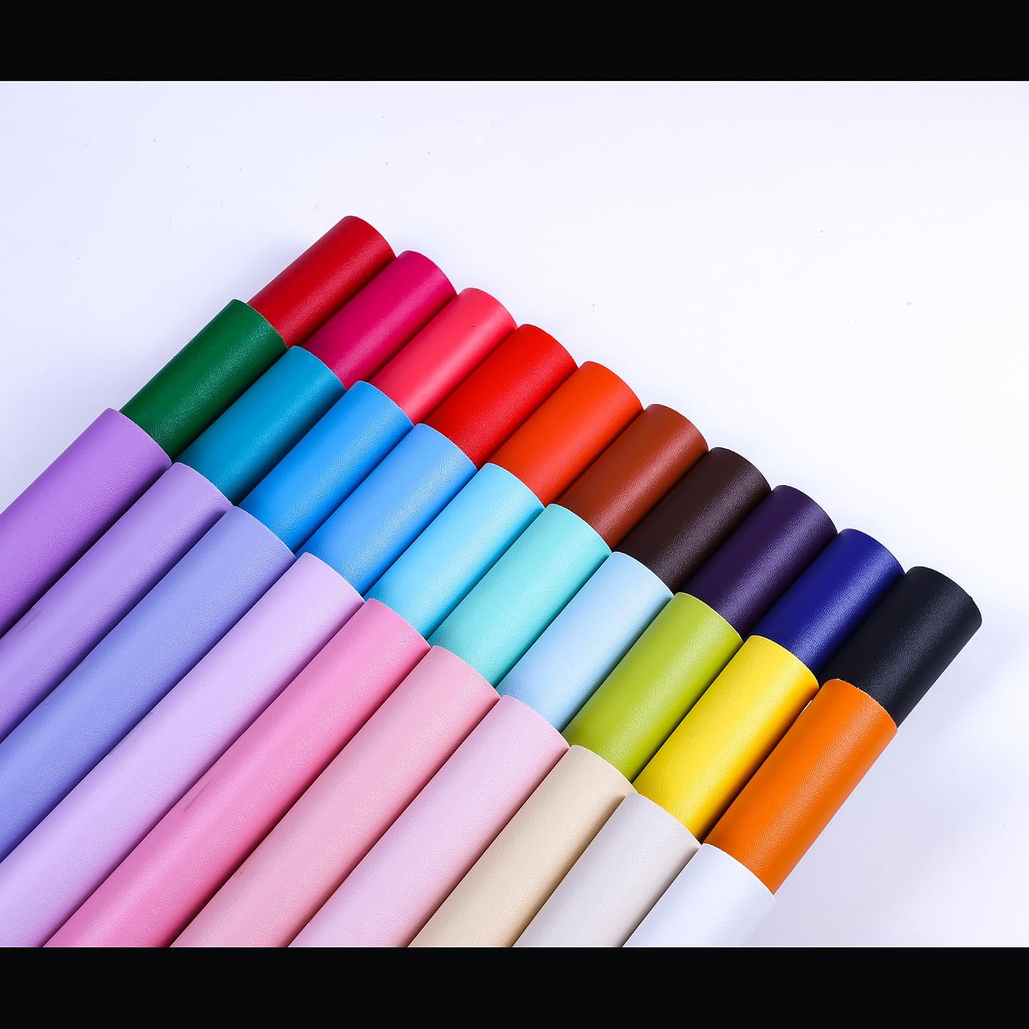 Faux Leather Sheets 30Pcs/Set 8.3" x 6" A5 Size Pastel Colors Leather Fabric Sheets Suitable for Making Bows, Earrings, Hair Accessories DIY Projects (30Pcs)