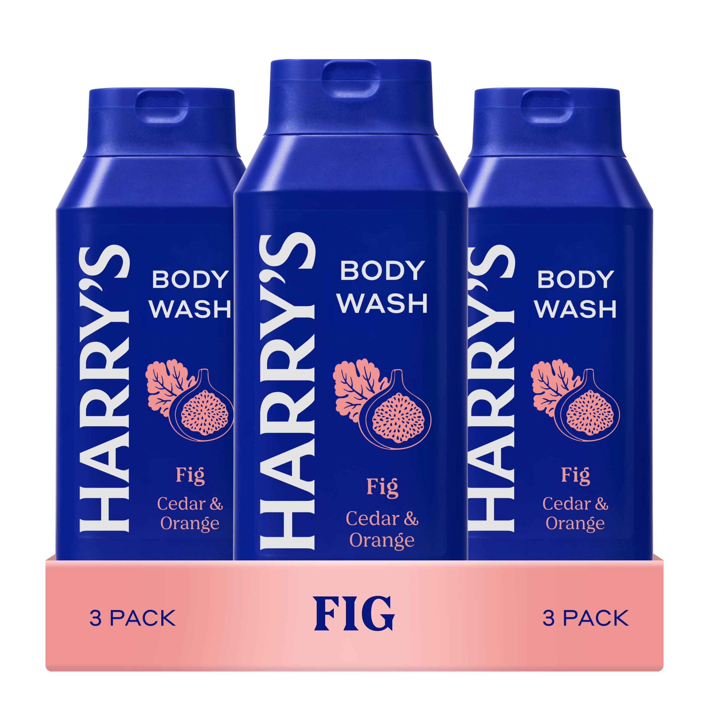 Harry's Men's Body Wash, Fig Scent, 532ml, Pack of 3, Shower Gel for Men