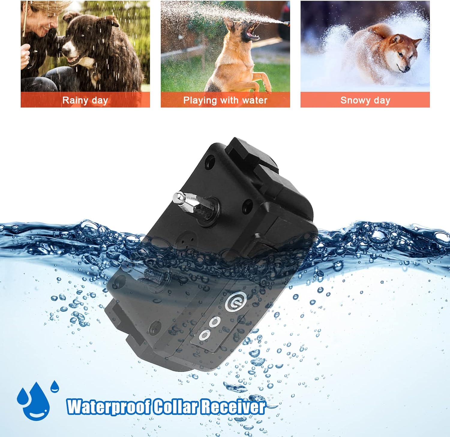 Electric Dog Fence, Underground Fence Pet Containment System, IP66 Waterproof Rechargeable Training Collar, Shock/Tone Correction, Fence for All Dogs, 984 Ft Wire, Area-up to 5000 Square ,for3dogs