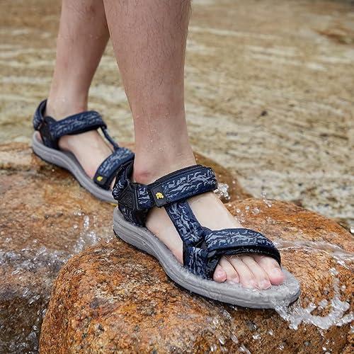 Miniatura 8 de CAMELSPORTS Sandalias atléticas para hombre con correa para el aire libre, sandalias de playa de verano, impermeables, zapatos de agua para