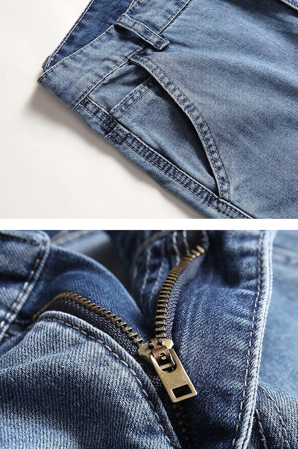 Idopy Men`s Street Hip Hop Denim Cargo Shorts Jeans with Multi Pockets - Image 6