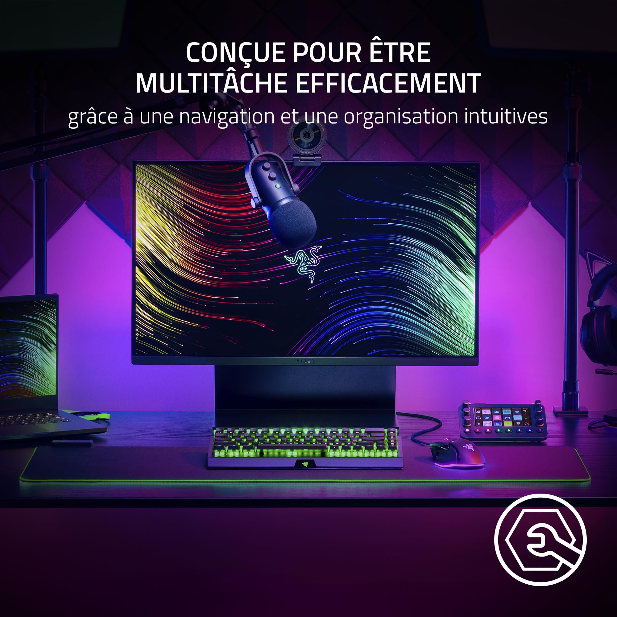 Razer Stream Controller - Contrôleur pour Le Streaming et la Création de Contenu (12 Touches Haptiques Commutables, 6 Cadrans Analogiques Tactiles, 8 Boutons Programmables) Noir