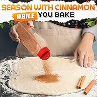 Vista 8 de 2 recipientes grandes para condimentos con boca ancha para un fácil llenado, recipientes de especias de 32 onzas con tapas dobles para especias