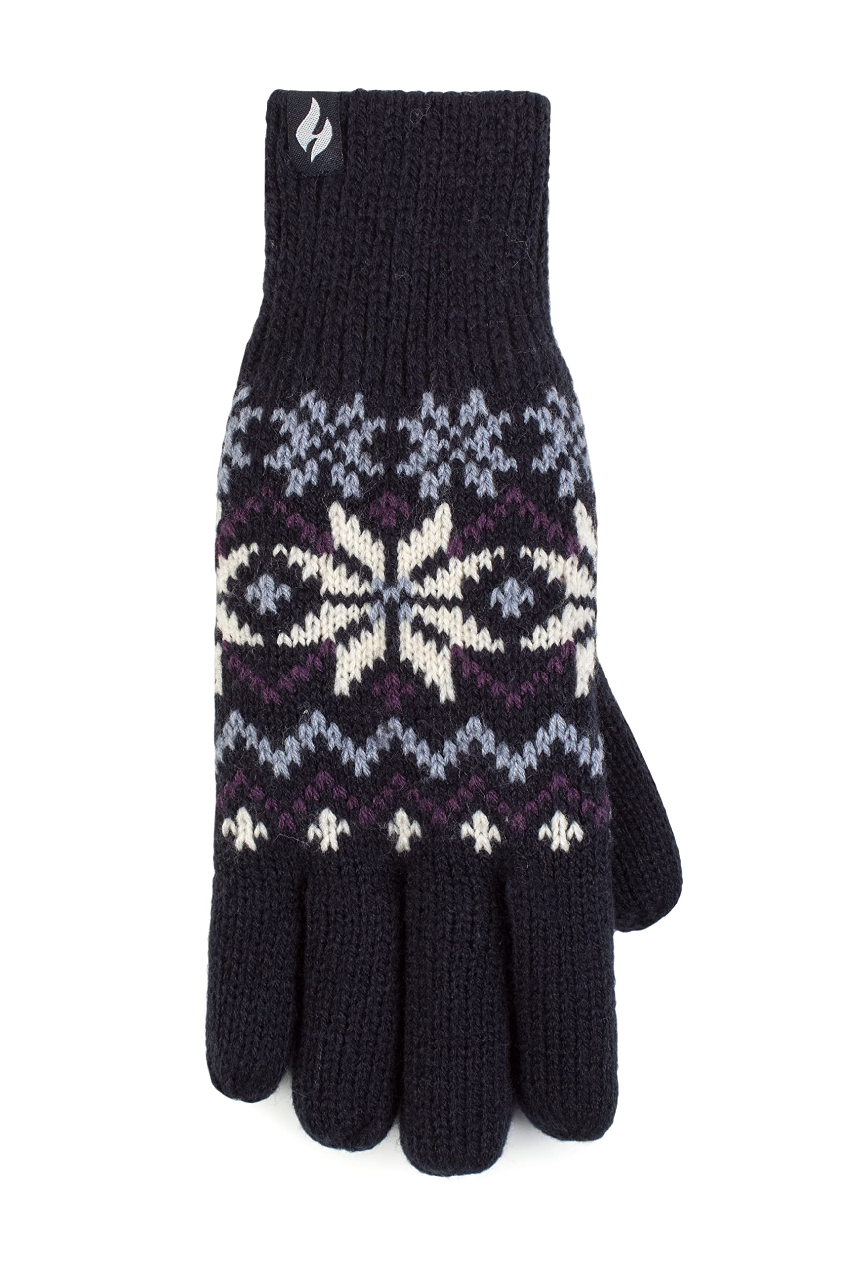 Heat Holders Women's Navy Sockshop Avens Patterned Gloves Pack Of 1 S/M