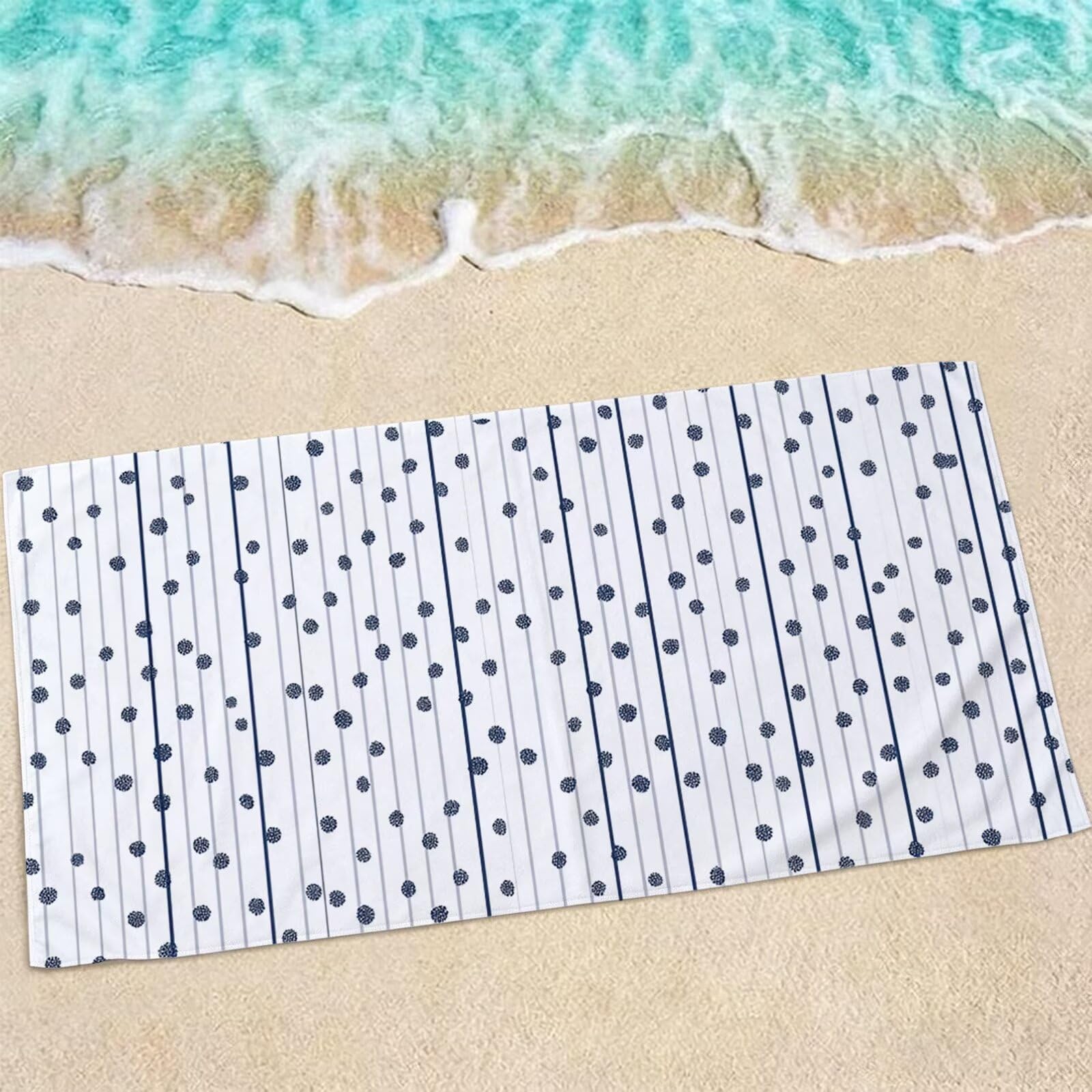 Grande asciugamano da spiaggia in microfibra, leggero, ad asciugatura rapida, senza sabbia, morbido e compatto, per yoga, campeggio, palestra, viaggi, nuoto, 180 x 90 cm, ideale per adulti
