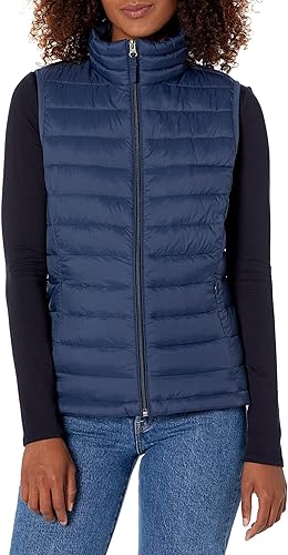 Tienda Essentials Womens Lightweight Water-Resistant Packable Puffer Vest