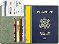 Vista 179 de FINTIE Soporte para pasaporte, cartera de viaje delgada con bloqueo RFID, funda protectora para pasaporte, esencial con ranuras para tarjetas