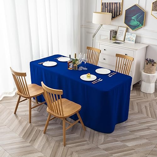 Miniatura 8 de ManMengJi Mantel ajustable para mesas rectangulares de 72 x 30 pulgadas, resistente al agua, lavable, para bodas, banquetes y ferias comerciales,