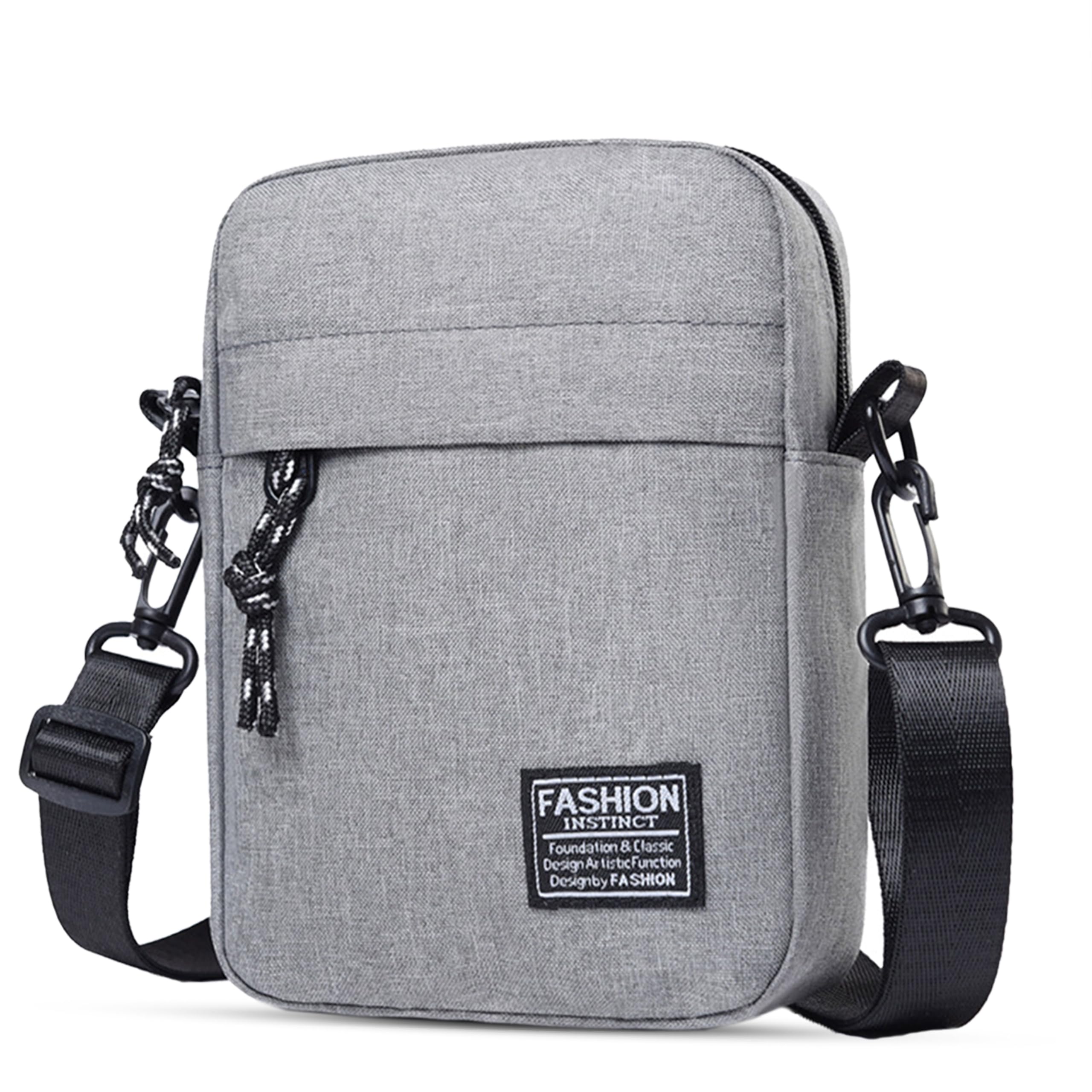 kraptick Travel Sling Bag - Multi-Function Business Bag, Waterproof Cross-Body Bag, Men's Shoulder Bag for Travel, Storage Bag for Travel Equipments, and Multi-Function Messenger Bag (Grey)-picture-16