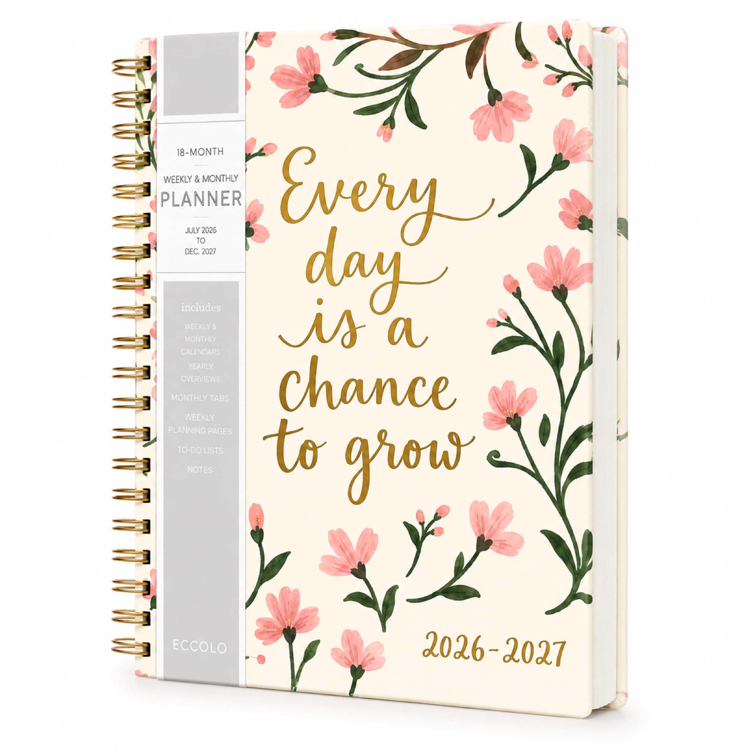 WORLD TRAVELER Planner 2026-2027 8x10'' Spiral Daily Planner To Do List