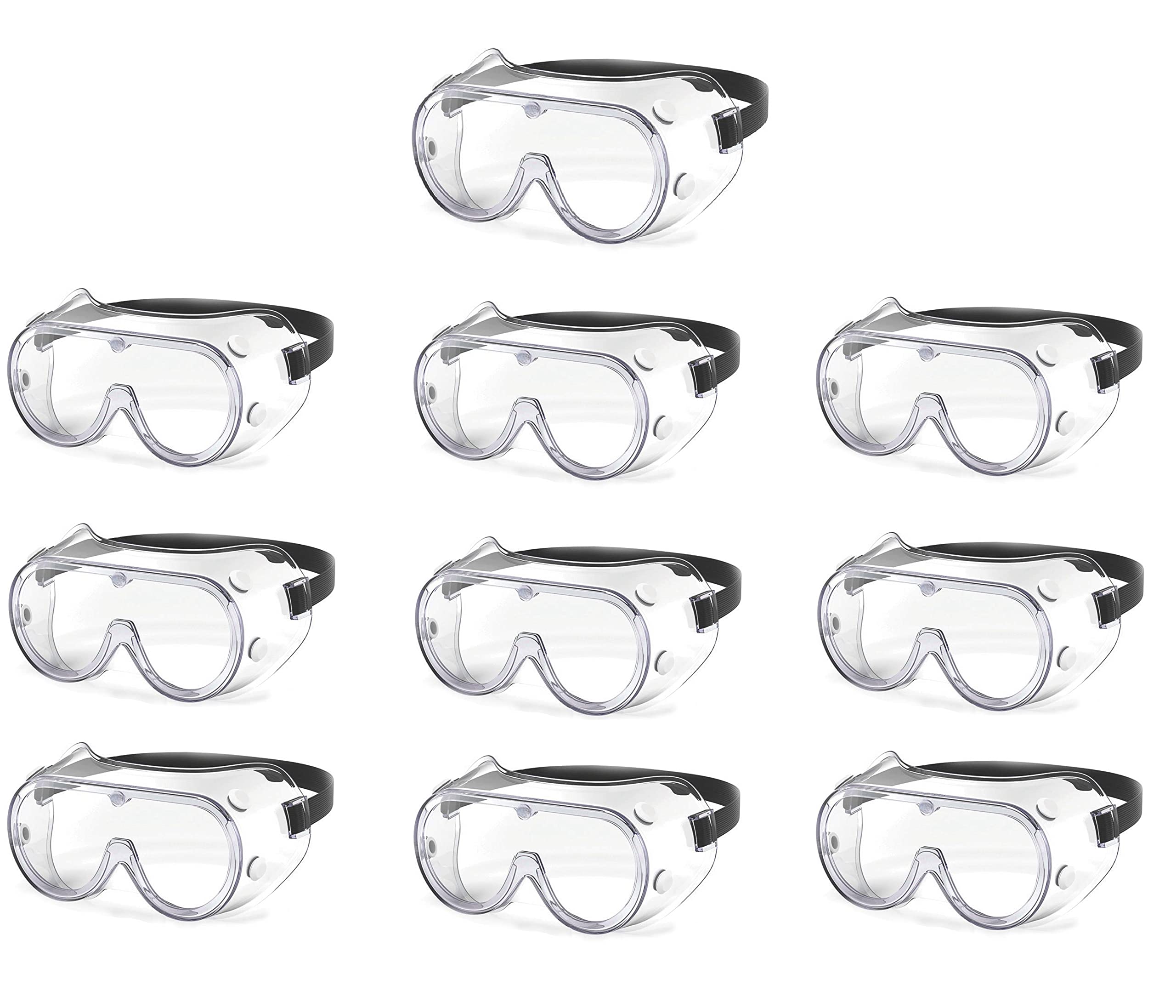 Eyevy Safety Goggles For Eye Protection, Wide Vision Clear Glasses, Anti Fog Lens Shields From Chemicals, Scratch Resistant Strong (Pack Of 10 Pc) (B093WMZ6ZL) Amazon Price History, Amazon Price Tracker