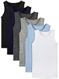 6 Pack Toddler Tank Top Kids Undershirts Soft Undershirt for Boys and Girls