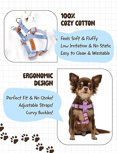 Miniatura 3 de BODDLELANG Y-Type Easy Walk - Arnés para perros grandes, sin tirones, arnés a prueba de escapes para perros, arnés ajustable grande azul para perro,