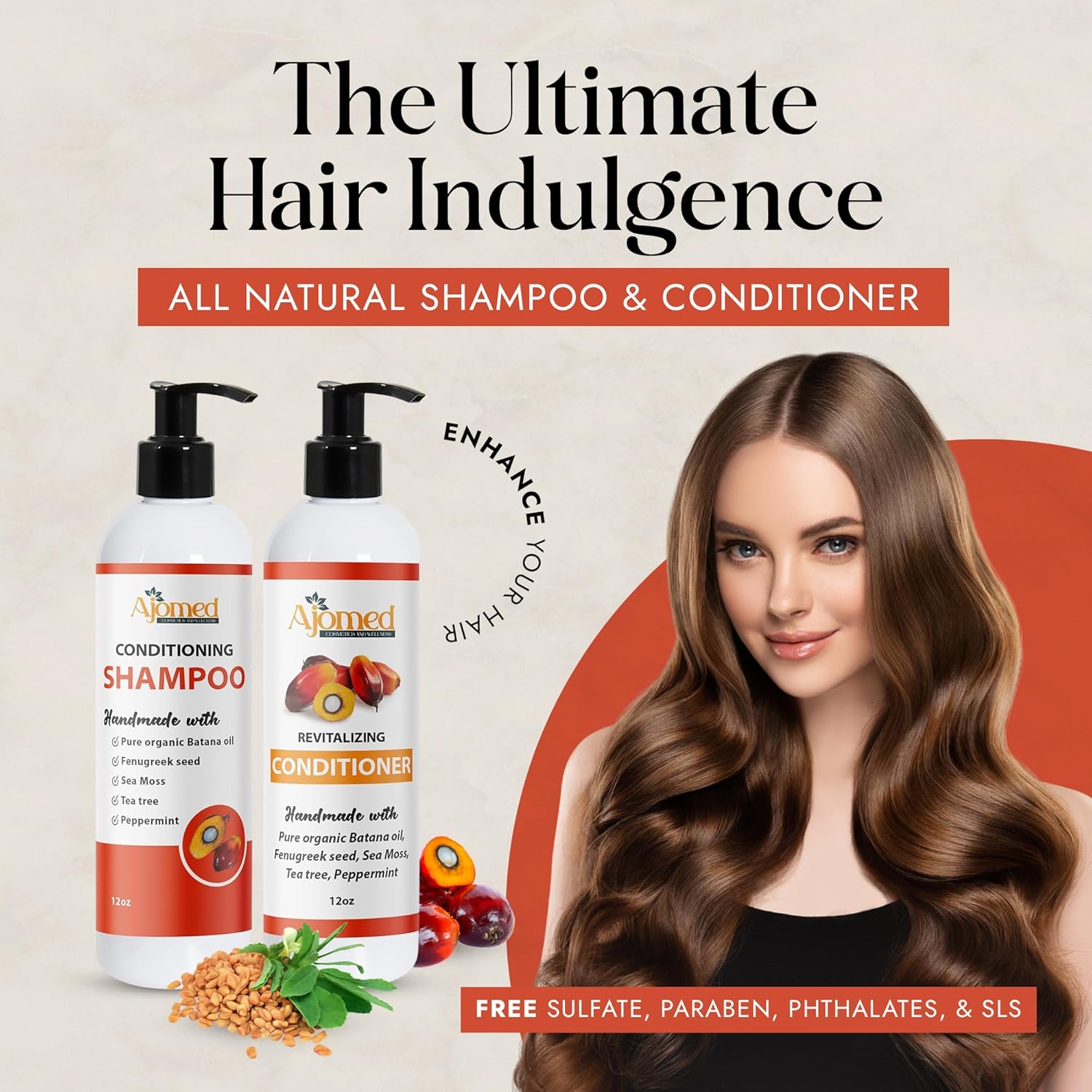 Handmade Hair Conditioner - organic Batana oil & Sea Moss shampoo- Sulfate-Free, Fenugreek, rosemary, tea tree- all natural shampoo- sulffate free, paraben free, non toxic (Conditioner) - Image 3