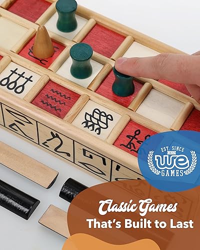Miniatura 9 de WE Games Senet - Juego de mesa egipcio hecho a mano de madera maciza para educación histórica, apreciación cultural y estrategia, juego antiguo para