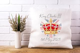 King Charles III 3rd cushion - Coronation 2023 Monarch Celebratory Gift for Friend Present Family Keepsake