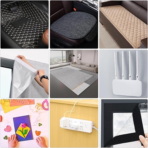 Miniatura 6 de Cinta autoadhesiva de gancho y bucle, 1 pulgada x 20 pies, 9448A, cierre de tela de nailon entrelazado, cinta adhesiva resistente blanca (9448AI)