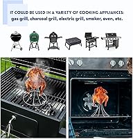 Vista 6 de Skyflame Soporte para pollo para latas de cerveza para ahumadores y parrillas, paquete de 2 estantes de acero inoxidable para asar y asar a