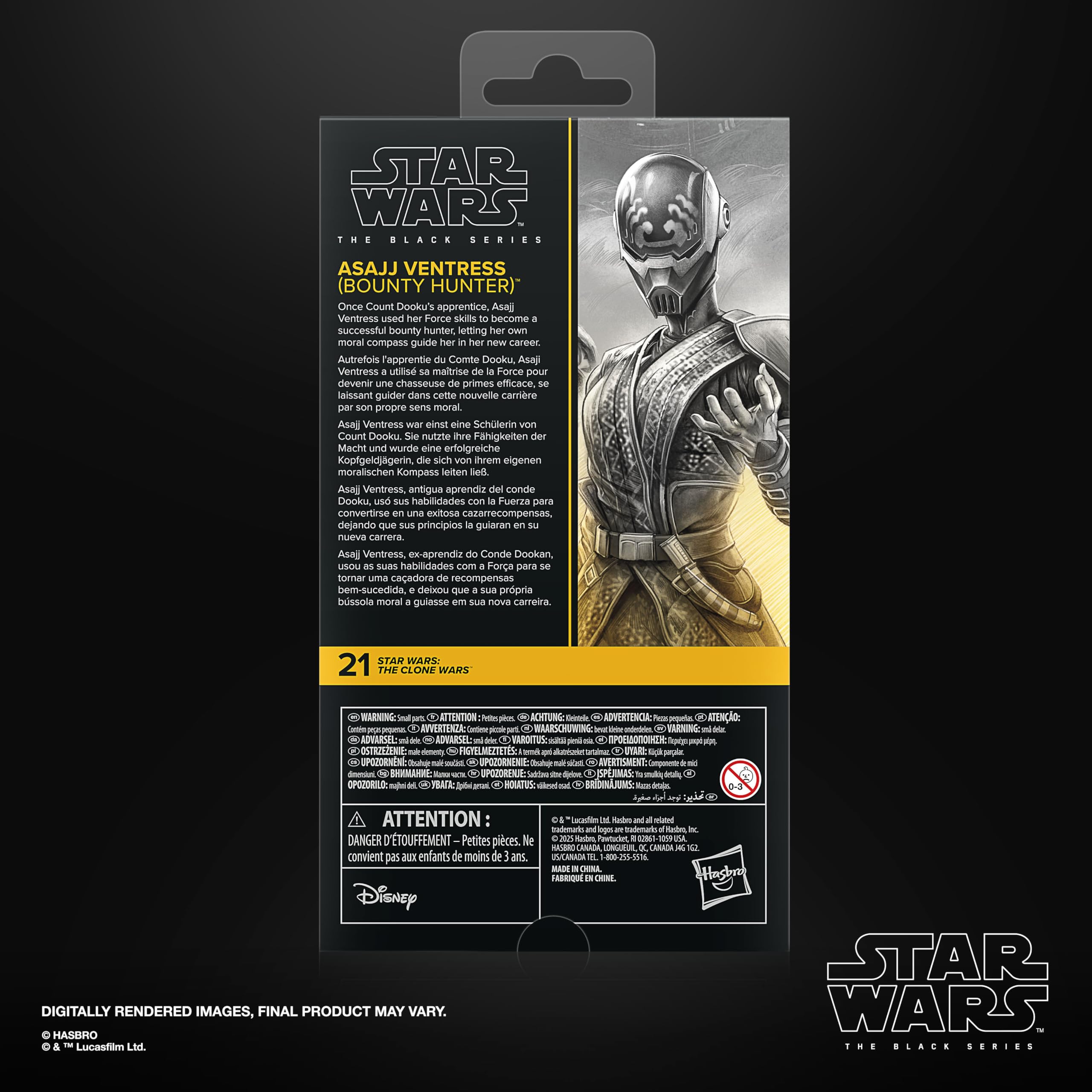 Star Wars The Black Series, Asajj Ventress (Bounty Hunter), The Clone Wars, Figura Coleccionable de 15 cm — view 12